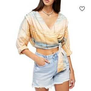 Free People Maldives Wrap Top